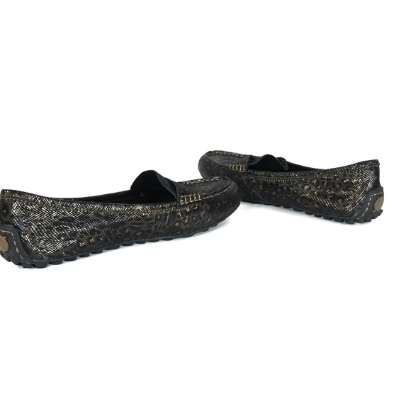BORN Womens Malena Leather Driving Loafers Slip On In Black Multi Print Size 9.5 - Picture 5 of 11